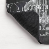 Retro chalkboard scripts Victoriaans lingerie cors Muismat (Hoek)