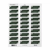 Retro Chalkboard Sneeuwvlokken Bloem Vakantie Adre Etiket (Full Sheet)