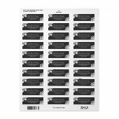 Retro Chalkboard Sneeuwvlokken Bloem Vakantie Adre Etiket (Full Sheet)