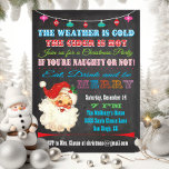 Retro Chalkboard - Uitnodiging voor kerstfeestdage<br><div class="desc">Nodig uw stoute of aardige vrienden uit aan deze geweldige Kerstpartij met een  Sinterklaas,  hangende siervoorwerpen,  leuke typografie allen op een kalkbordachtergrond. Eet,  drink en wees Merry met de geweldige uitnodiging.</div>