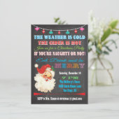 Retro Chalkboard - Uitnodiging voor kerstfeestdage (Staand voorkant)