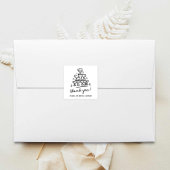 Retro Champagne Bruidsfeest stickers voor bedankje