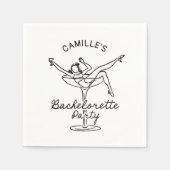 Retro Champagne Bruidsfeest Uitnodiging Servet (Voorkant)