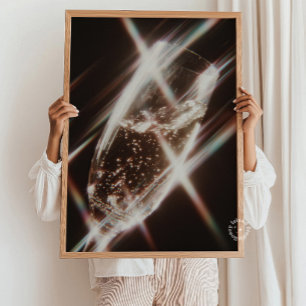 Retro Champagne Bruisende Poster – Vintage Viering