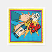 Retro Champagne (Feest) Cocktail Servetjes Servet (Voorkant)