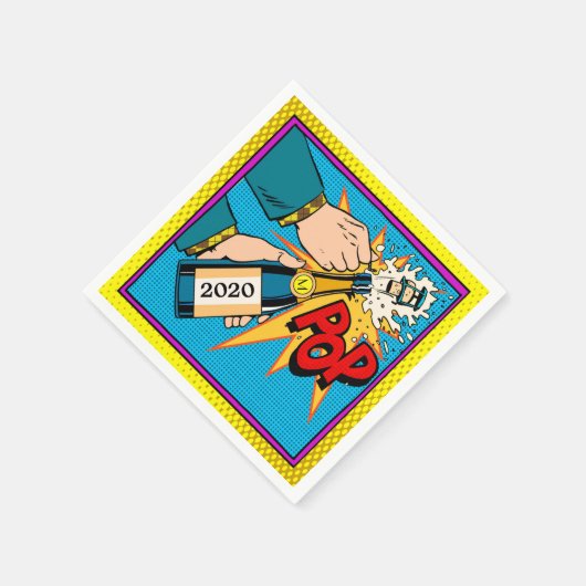 Retro Champagne (Feest) Cocktail Servetjes Servet (Hoek)