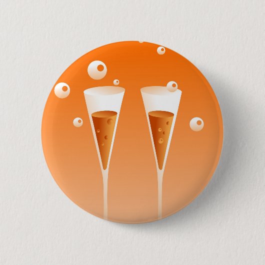 Retro Champagne Ronde Button 5,7 Cm (Voorkant)