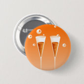 Retro Champagne Ronde Button 5,7 Cm (Voorkant /achterkant)