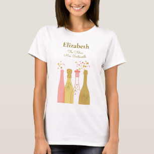 Retro Champagne Schattigee bruid-to-be toekomstige T-shirt