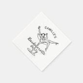 Retro Champagne vrijgezellenfeest uitnodiging Servet (Hoek)