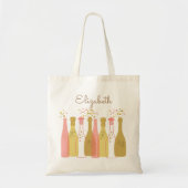 Retro champagneflessen Persoonlijke retro jaren 60 Tote Bag (Voorkant)