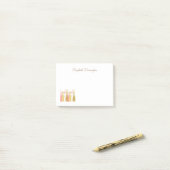 Retro Champagnetflessen Glam Retro 1960s Stijl Post-it® Notes (Op bureau)