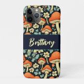 Retro champignons  Flowers gepersonaliseerd Case-Mate iPhone Case (Achterkant)