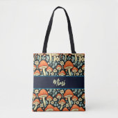 Retro champignons  Flowers gepersonaliseerd Tote Bag (Voorkant)