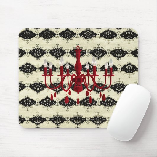 Retro Chandelier Glamor ~ Mousepad Muismat (Met muis)