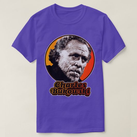 Retro Charles Bukowski Tribute T-shirt (Design voorkant)