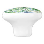 Retro Charleston Zomer Patroon | Monogram Keramische Knop (Zijkant)