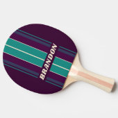 Retro Charlotte Rainbow Board Stripes met naam Tafeltennisbatje (Zijkant)
