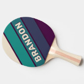 Retro Charlotte Rainbow Bold met naam Tafeltennisbatje (Zijkant)