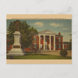 Retro Charlottesville Civil War Monument Briefkaar Briefkaart