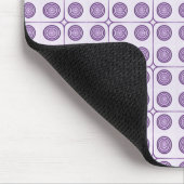 Retro Charm Circles Mousepad, Violet Muismat (Hoek)
