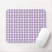 Retro Charm Circles Mousepad, Violet Muismat (Met muis)