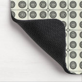 Retro Charm Circles Mousepad, zwart Muismat (Hoek)