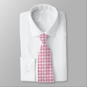 Retro Charm Circles Stropdas, roze Stropdas (Gebonden)