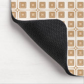Retro Charm Squares Mousepad, Gold Muismat (Hoek)