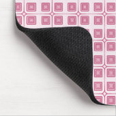 Retro Charm Squares Mousepad, Magenta Muismat (Hoek)