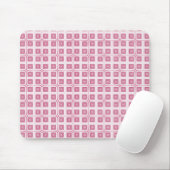 Retro Charm Squares Mousepad, Magenta Muismat (Met muis)