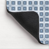 Retro Charm Squares Mousepade, Navy Blue Muismat (Hoek)
