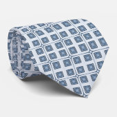 Retro Charm Squares Stropdas, Royal Blue Stropdas (Opgerold)