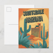 Retro Charm van Scottsdale -  Arizona Briefkaart (Voorkant / Achterkant)