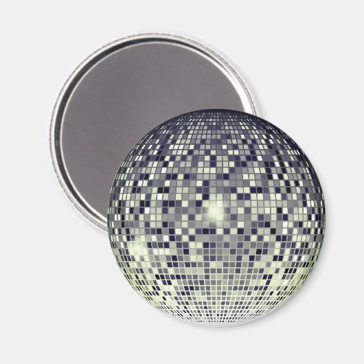 Retro charme en funky ritmes -  discobal magneet (Voorkant / Achterkant)