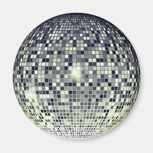 Retro charme en funky ritmes -  discobal magneet (Voorkant)