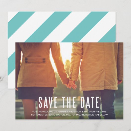 RETRO CHARME | SAVE THE DATE AANKONDIGING (Voorkant / Achterkant)
