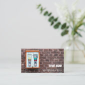 Retro-Charme  visitekaartje met patina (Staand voorkant)