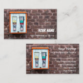 Retro-Charme  visitekaartje met patina (Voorkant / Achterkant)