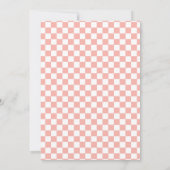 Retro Check Jonge Wilde Drie Roze Madeliefje Kaart (Achterkant)