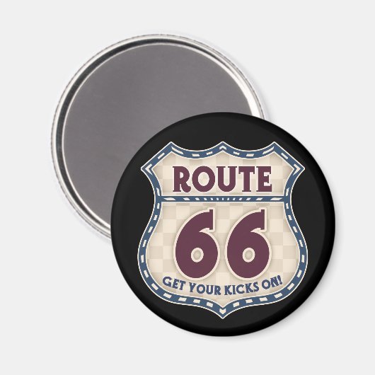 Retro Checker 66 Magneet (Voorkant / Achterkant)