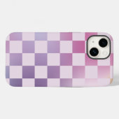 Retro Checker Geruite Gradiënt Paarse Patroon Case-Mate iPhone Case (Achterkant (horizontaal))