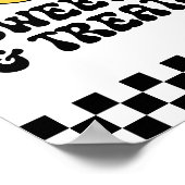 Retro Checker Happy Face Sweets en Treats Poster (Hoek)