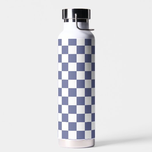 Retro Checker Patroon 90s Paarse Waterfles (Links)