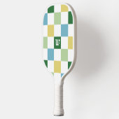 Retro Checker Patroon Monogram Pickleball Paddle (Links)