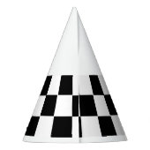 Retro Checker Twee Cool Smile Verjaardag Feesthoedjes (Achterkant)