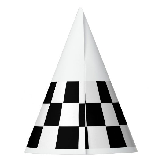 Retro Checker Twee Cool Smile Verjaardag Feesthoedjes (Achterkant)