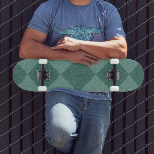 RETRO CHECKERBOARD BLAUW Skateboard