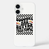 Retro Checkerboard "Books Are Better" Graphic Case-Mate iPhone Case (Achterkant)