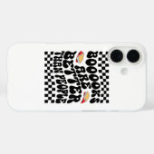 Retro Checkerboard "Books Are Better" Graphic Case-Mate iPhone Case (Achterkant (horizontaal))